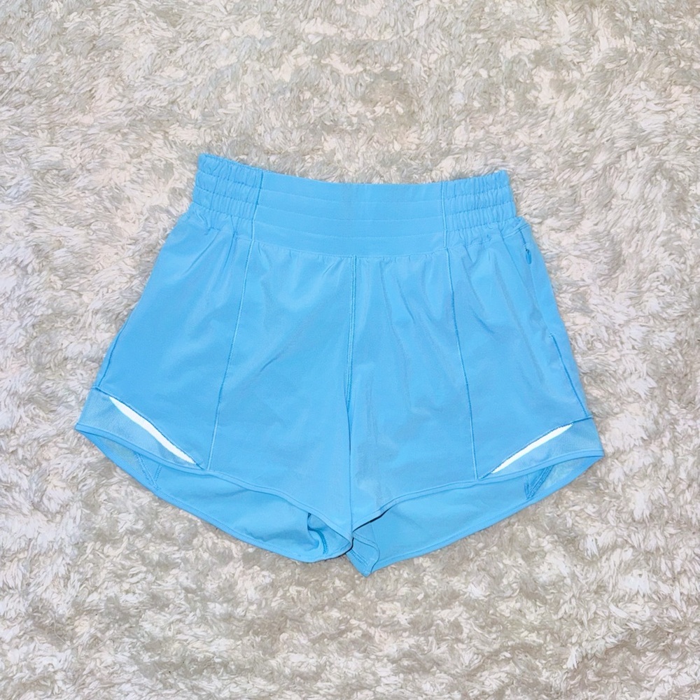 Blue Chill Hotty Hot High-Rise Short 4” Lululemon